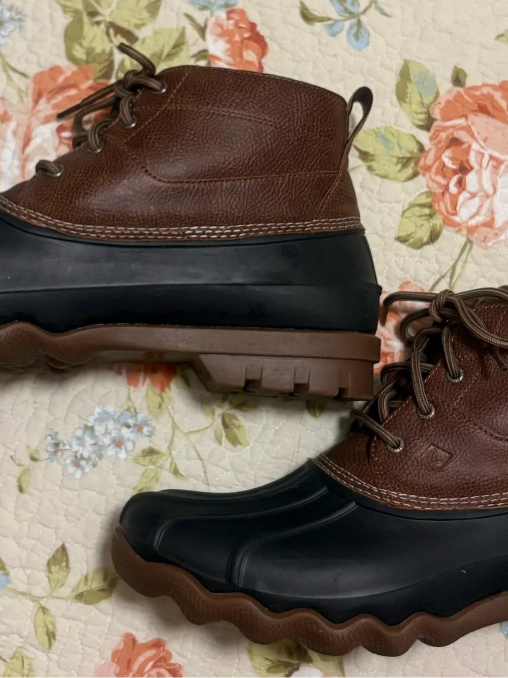 Sperry Top Sider Duck Boots Waterproof Brown Leather Men's Size 13